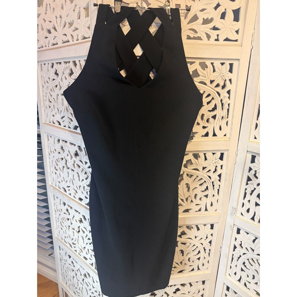 New York and company Black Dress Medium New With tags crisscross back